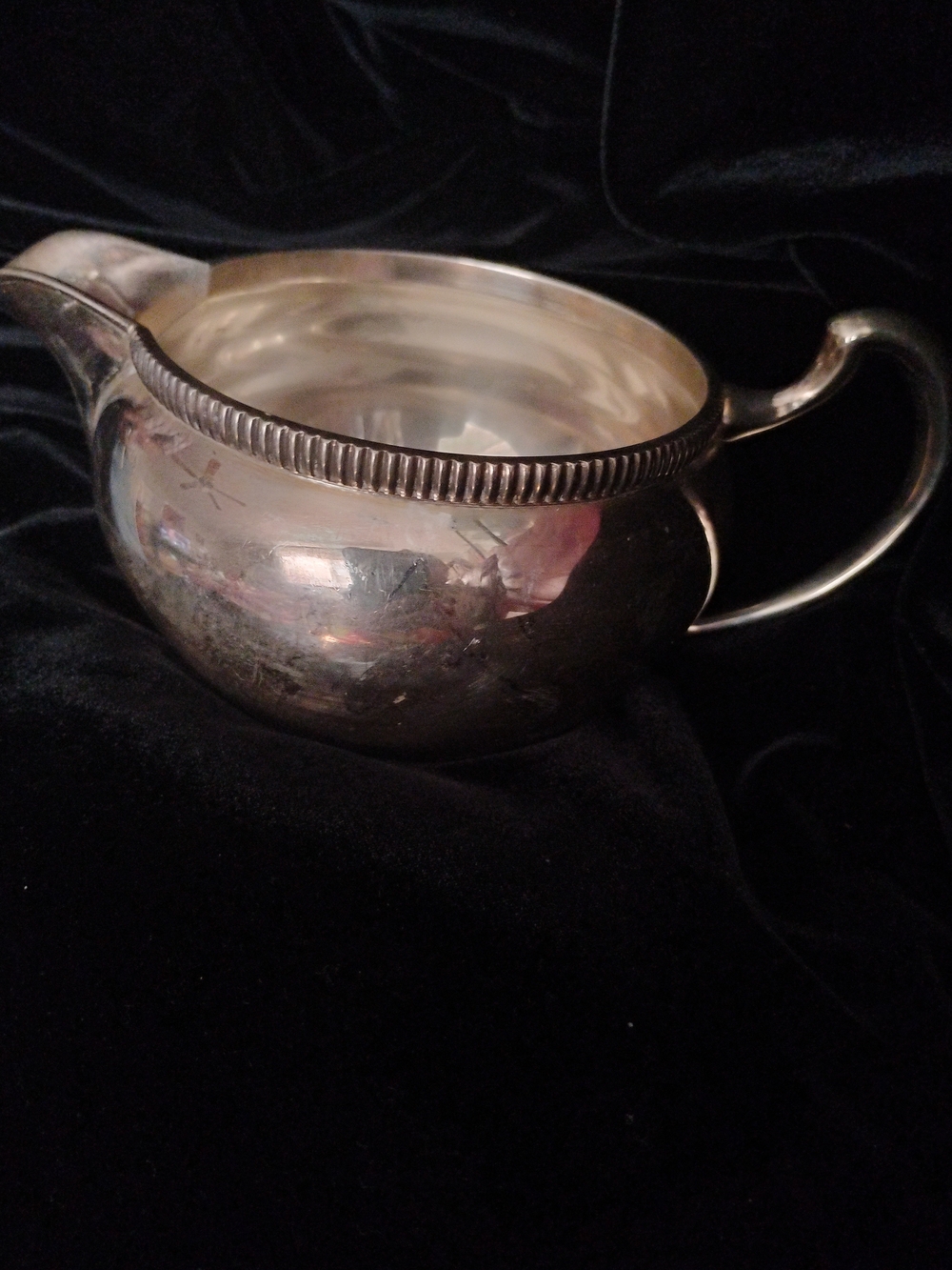 Polished Silver Plated Creamer Pitcher - Elegant Dining Serveware
